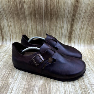 Birkenstock London Oiled Leather Brown Clogs Sandals Shoes Women's 10 Men's 8